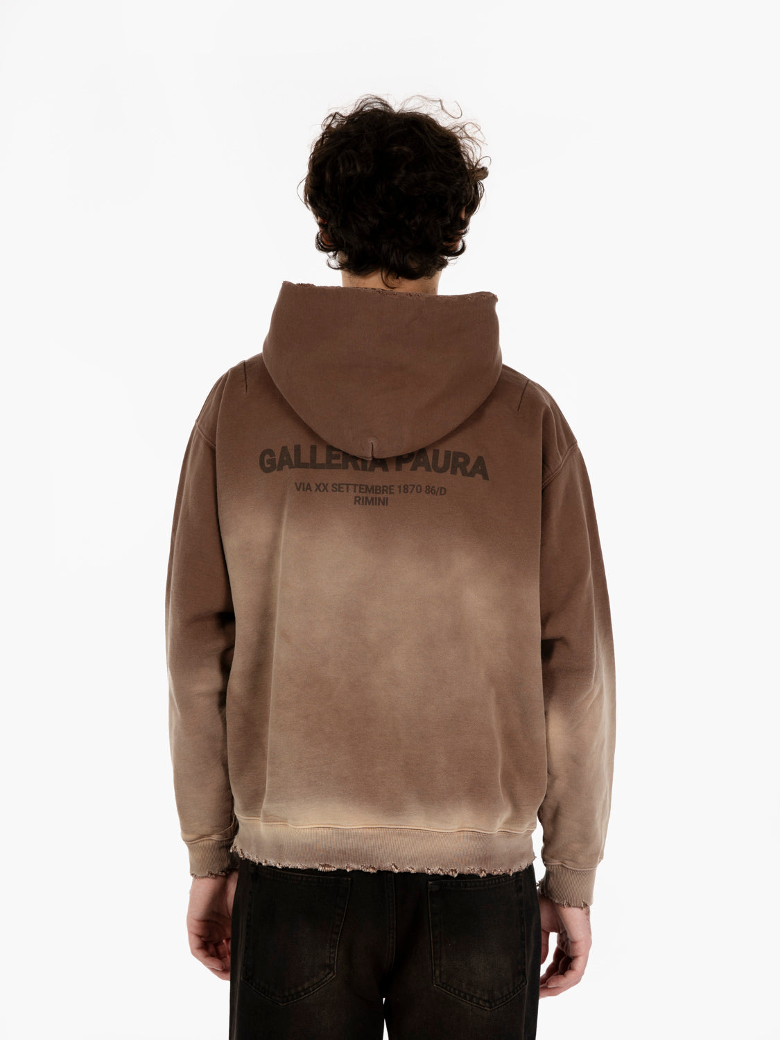 Santi hoodie sweatshirt in jersey brown