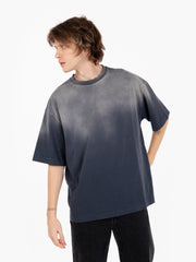 DANILO PAURA - T-shirt costa oversized dark blue / grey