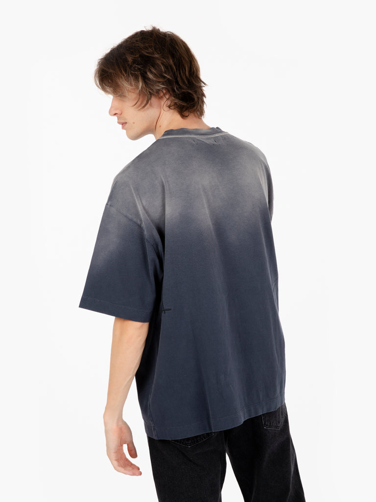 DANILO PAURA - T-shirt costa oversized dark blue / grey