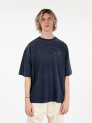 DANILO PAURA - T-shirt effetto dirty dark blue