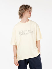 DANILO PAURA - T-shirt ricamo logo lettering off white