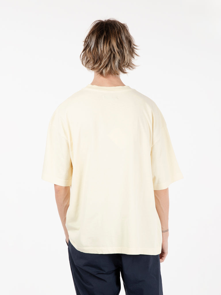 DANILO PAURA - T-shirt ricamo logo lettering off white