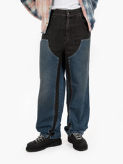 DANILO PAURA - Work pant Vivienne blue / black