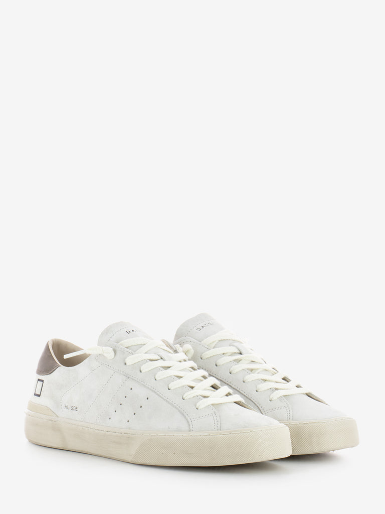 D.A.T.E. Sneakers Hill Low in suede bianche