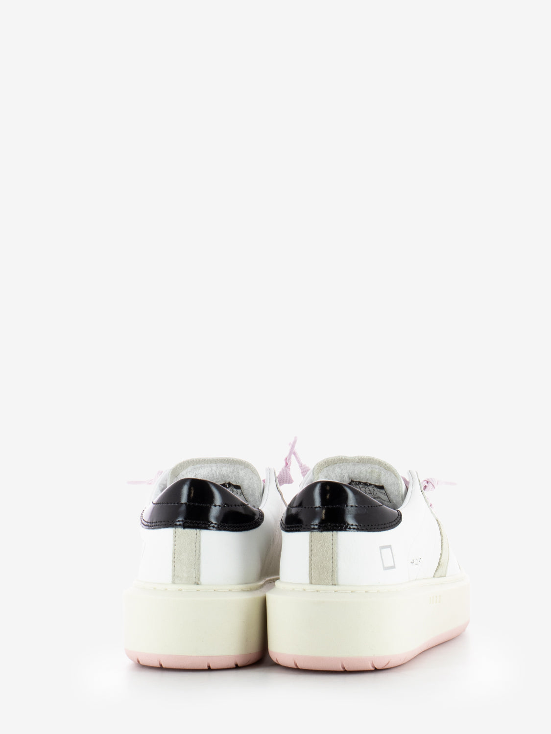 Hill Low platform sneakers calf white / black / pink