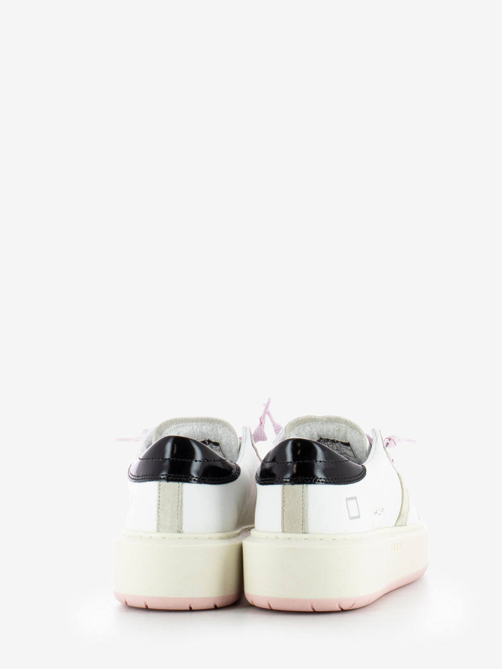 Hill Low platform sneakers calf white / black / pink