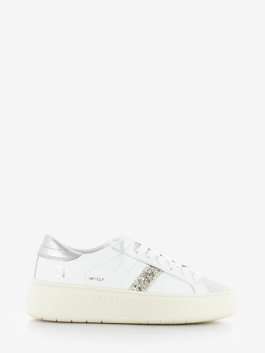 Hill Low Platform Sneakers Calf White / Silver