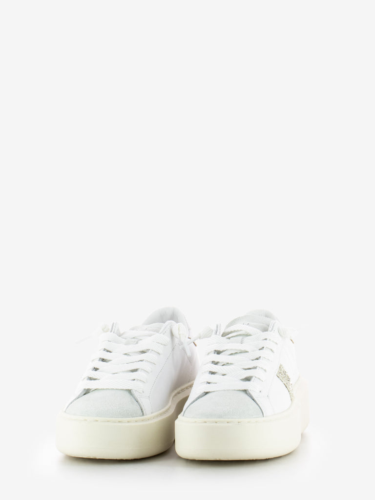 D.A.T.E. - Sneakers Hill Low Platform Calf White / Silver