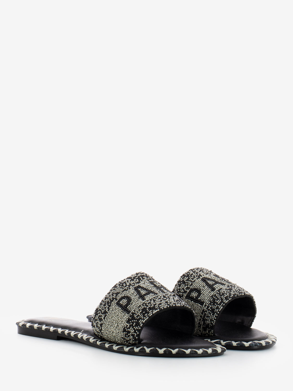 Ciabatte Paris silver / black