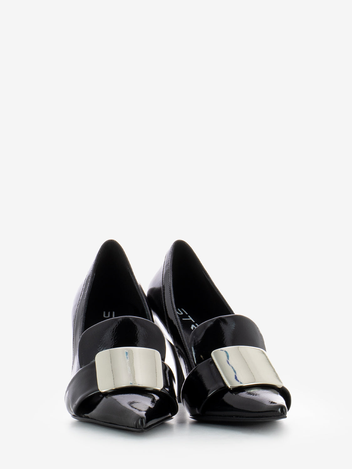Décolleté Karyn accessorio geometrico nero