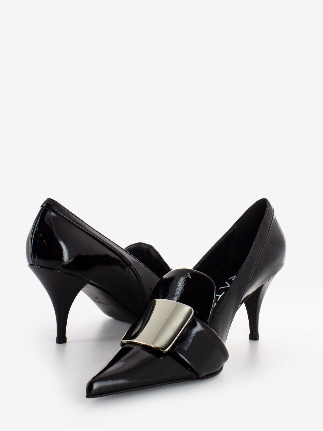 Décolleté Karyn accessorio geometrico nero