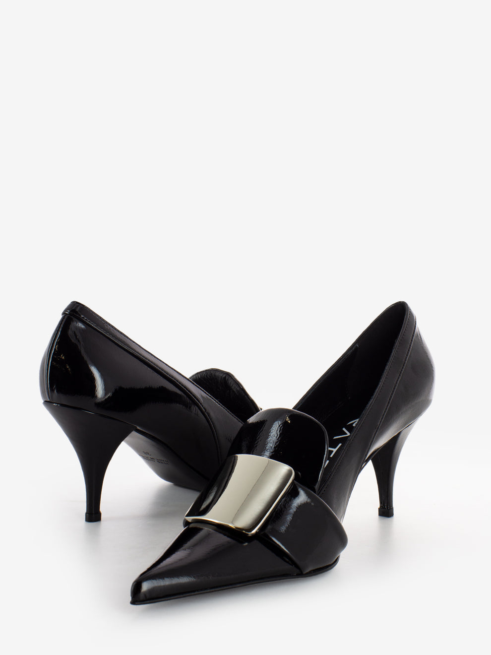 Décolleté Karyn accessorio geometrico nero