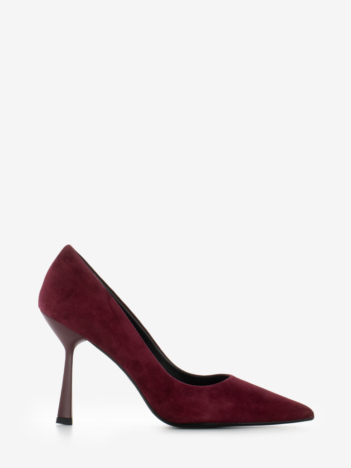 Décolleté in camoscio bordeaux