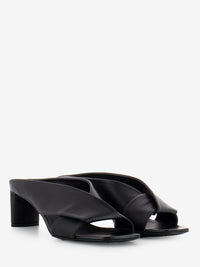 Moor black heel slipper