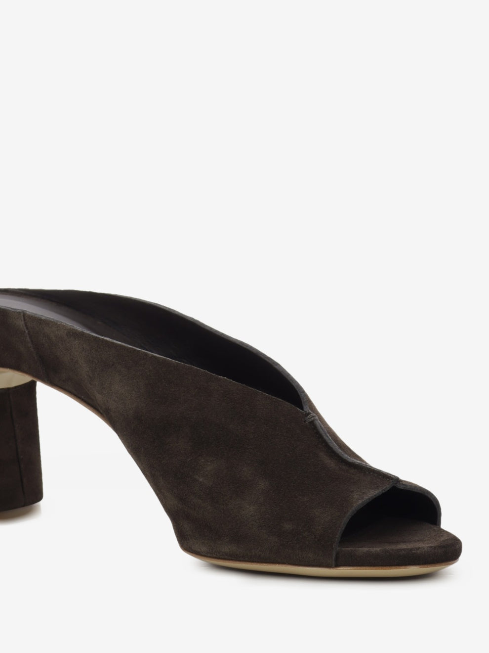 Coffee suede slipper