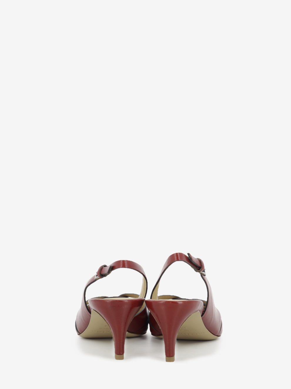 Red leather slingback