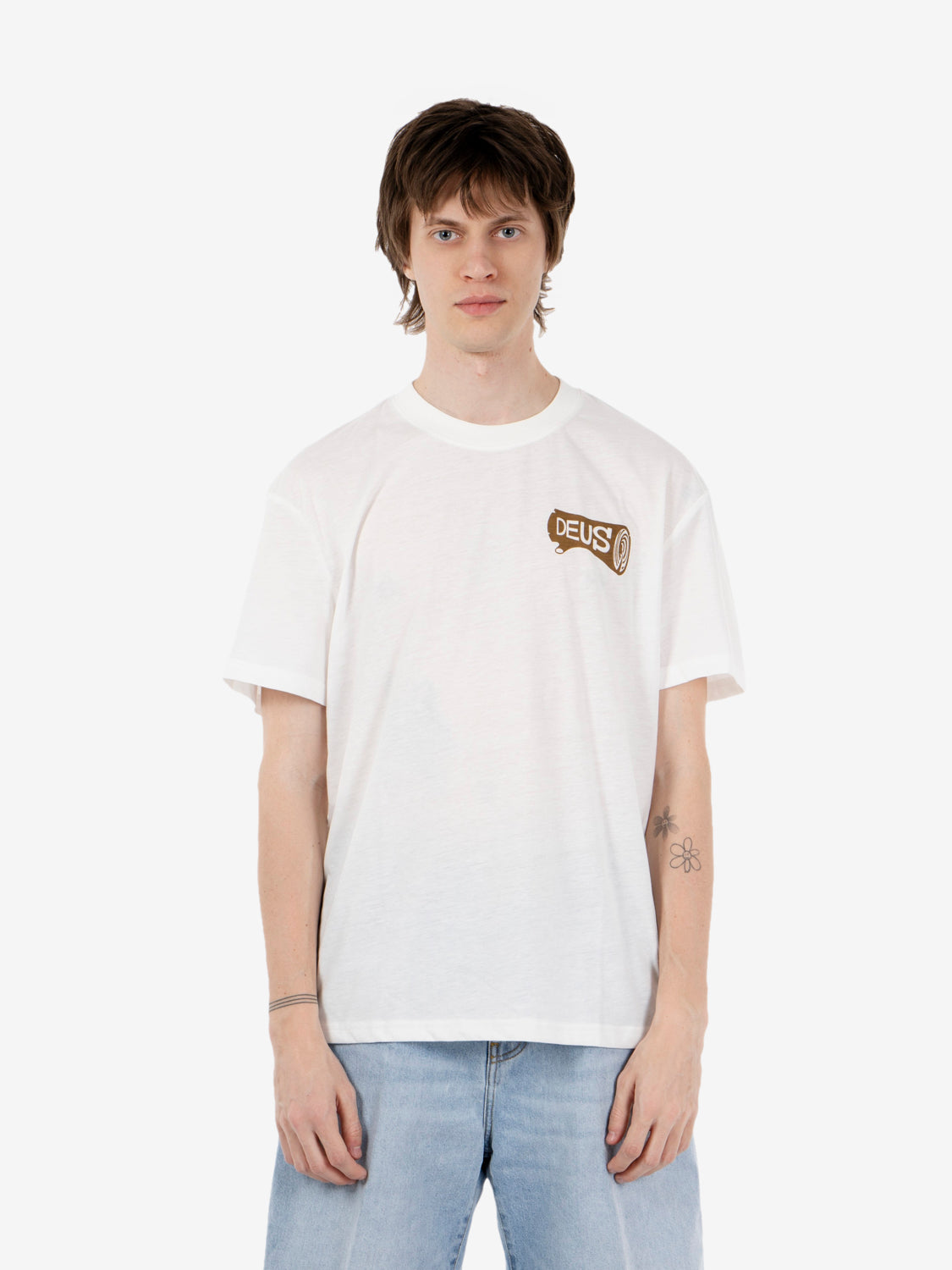 Log tee vintage white