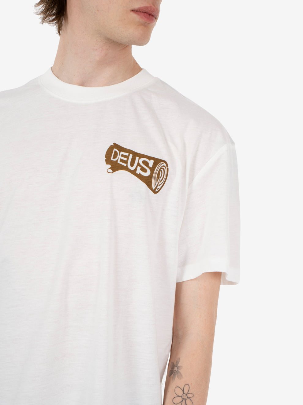 Log tee vintage white