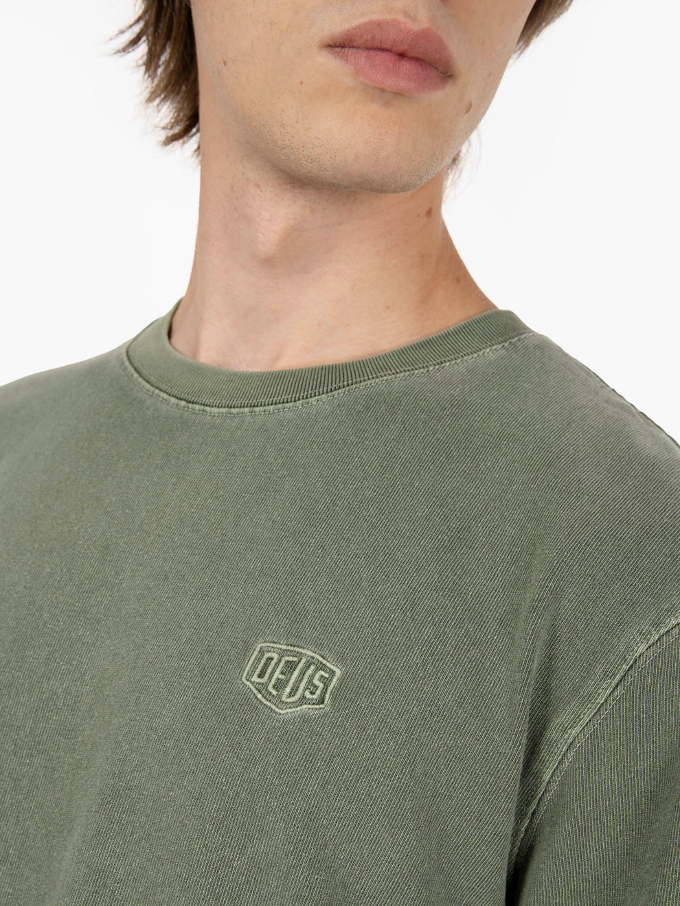 Shield garment dyed tee cypress green