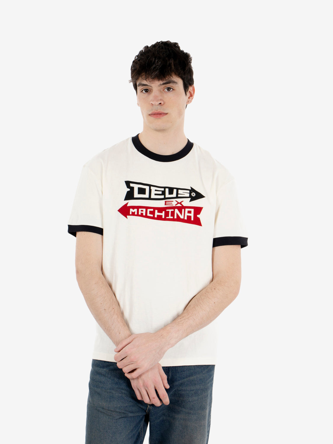 Arrows Ringer tee pristine white