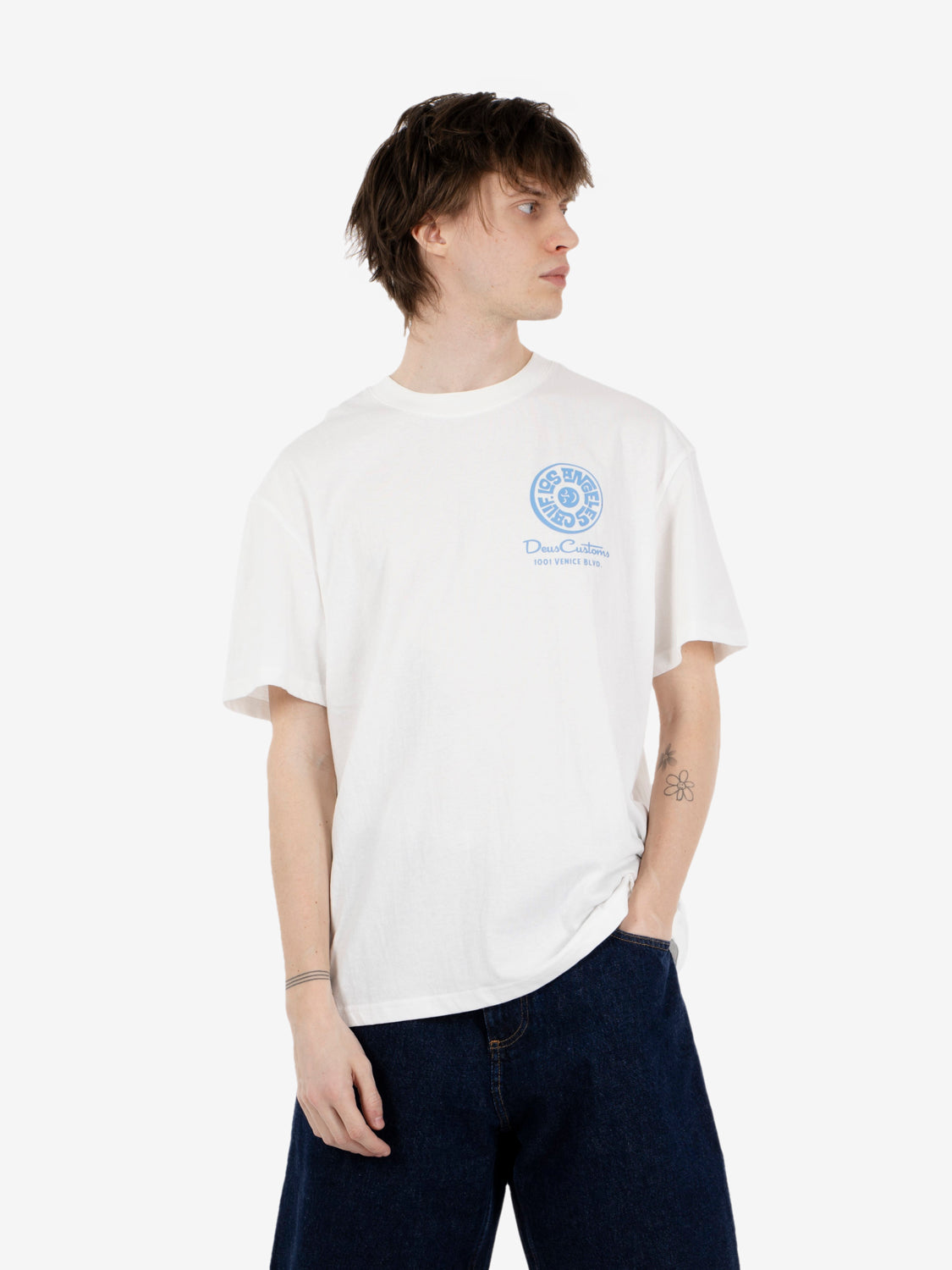 Los Angeles Address tee vintage white