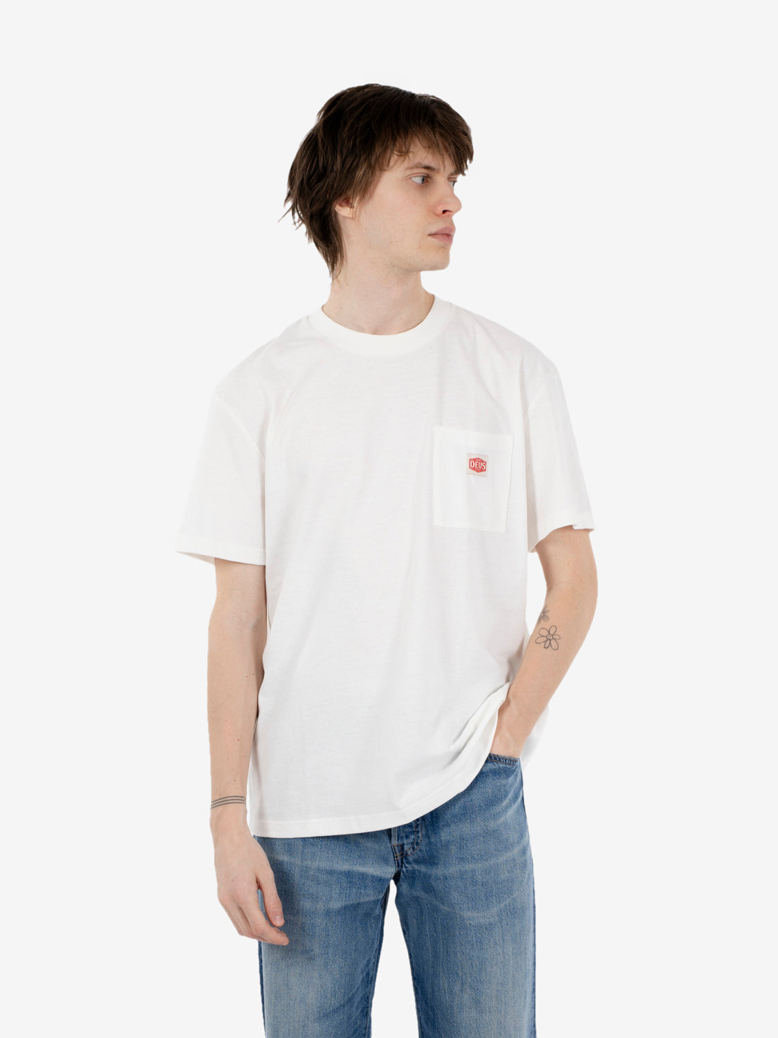 Parts & Service pocket tee vintage white