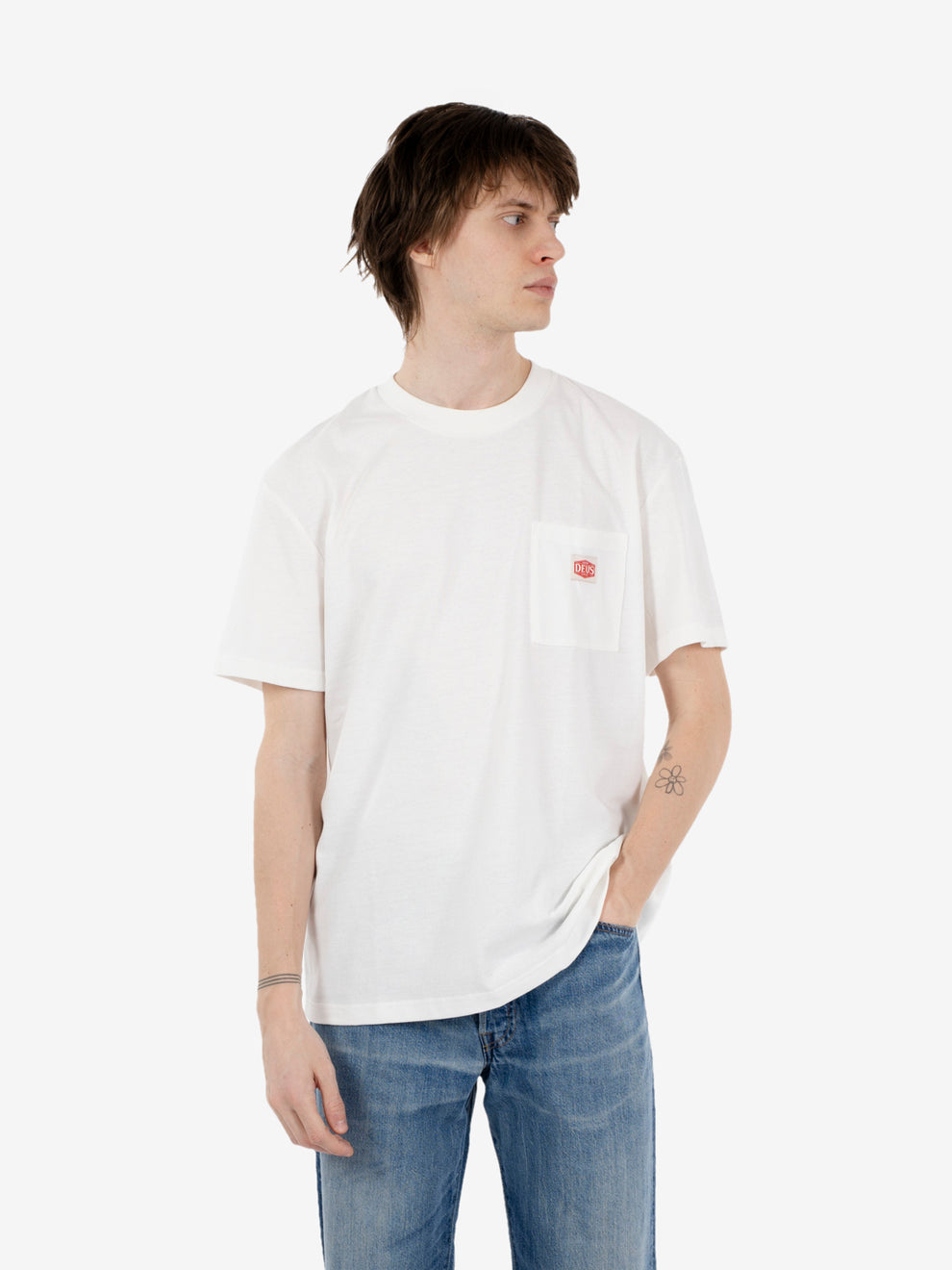 Parts & Service pocket tee vintage white