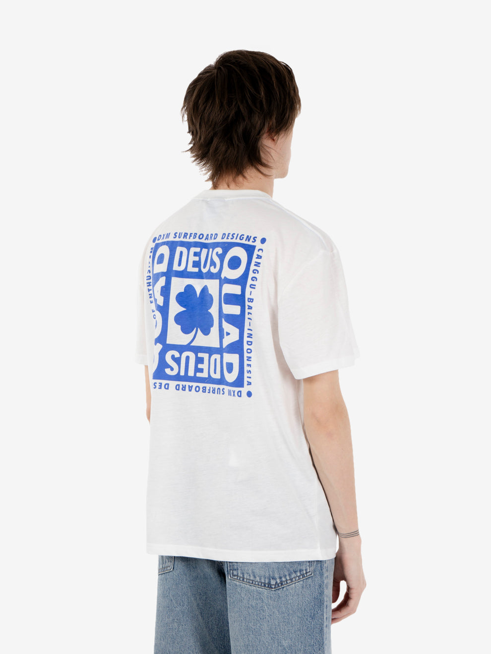 Quad tee vintage white