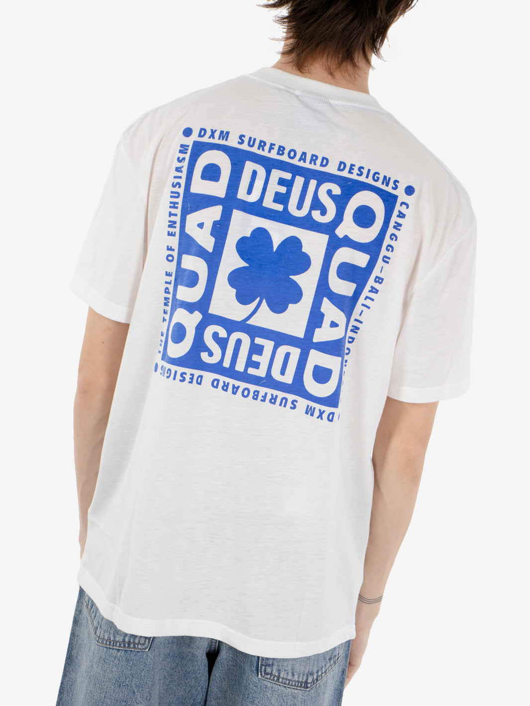 Quad tee vintage white