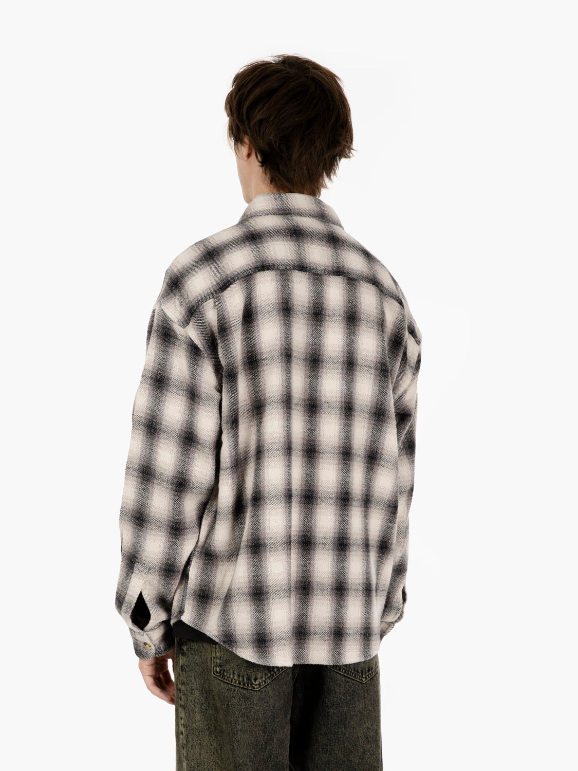 Too busy at work check shirt white check