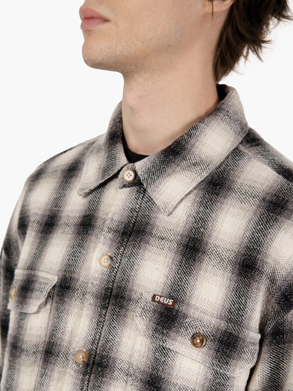 Too busy at work check shirt white check