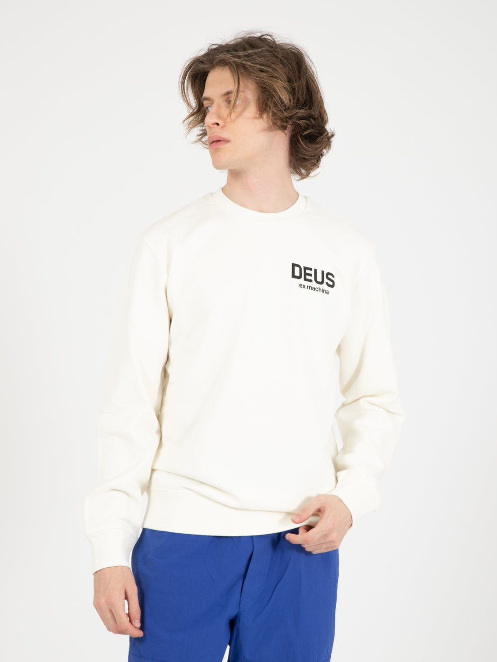 Felpa girocollo Rasco vintage white