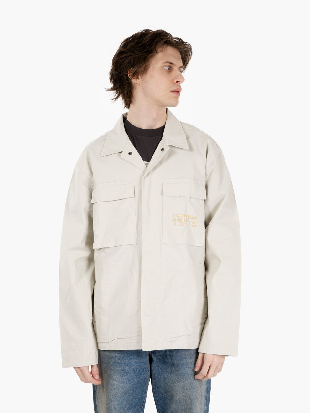 Tommy poplin surd shirt dirty white overshirt
