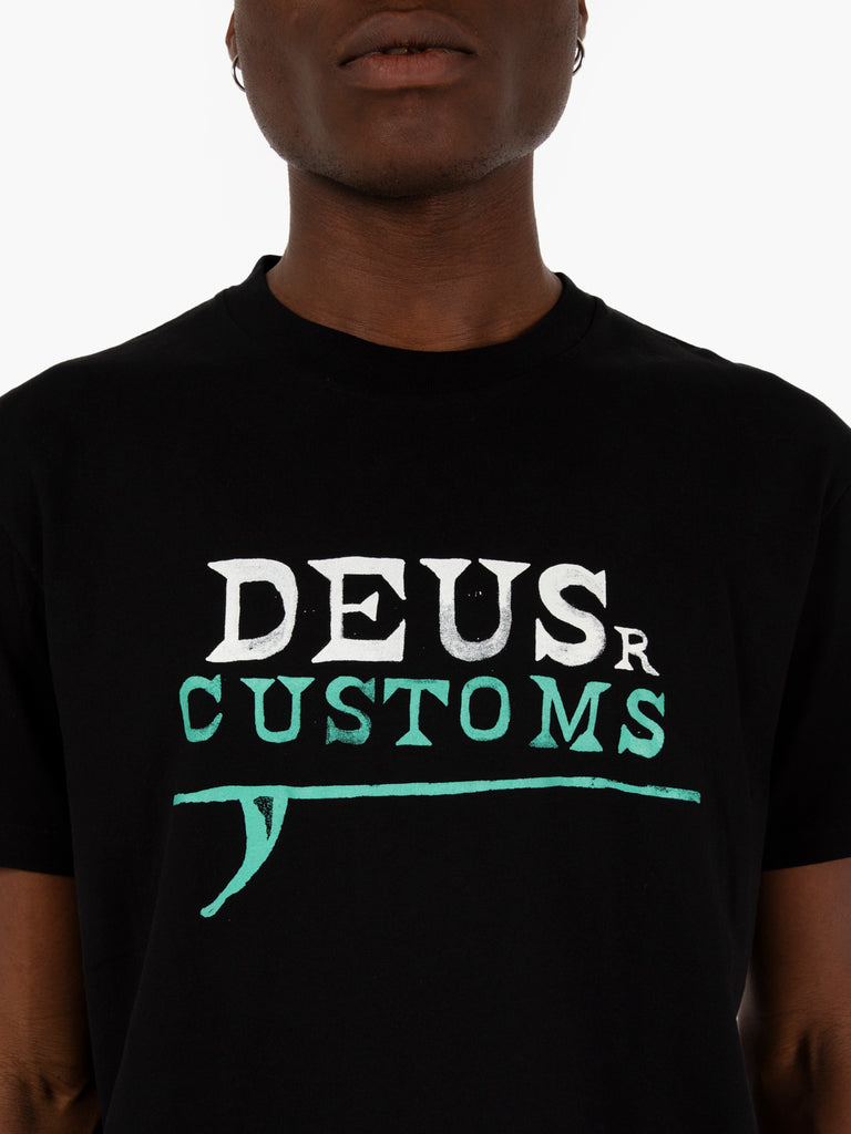 DEUS - T-shirt Big wave tee black