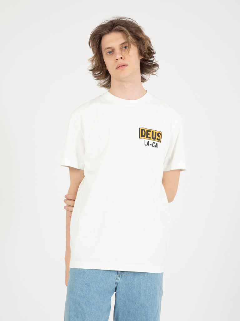 DEUS - T-shirt Super Stitious vintage white