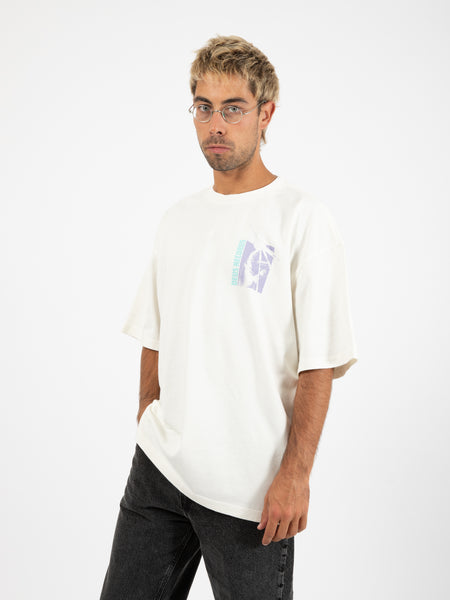 T-shirt Time and sound tee vintage white