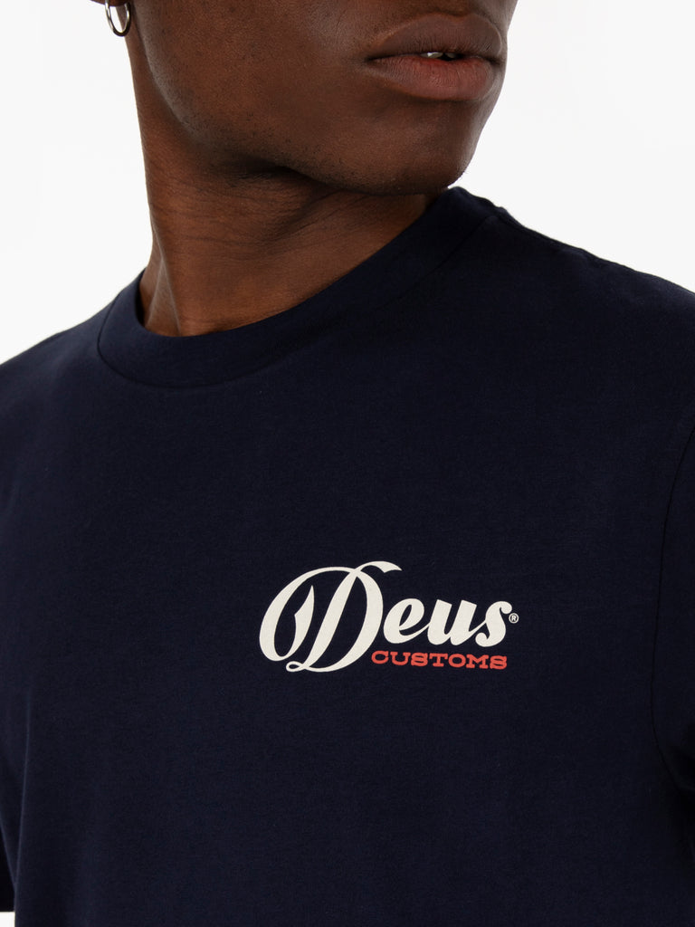 DEUS - T-shirt Time Taker navy