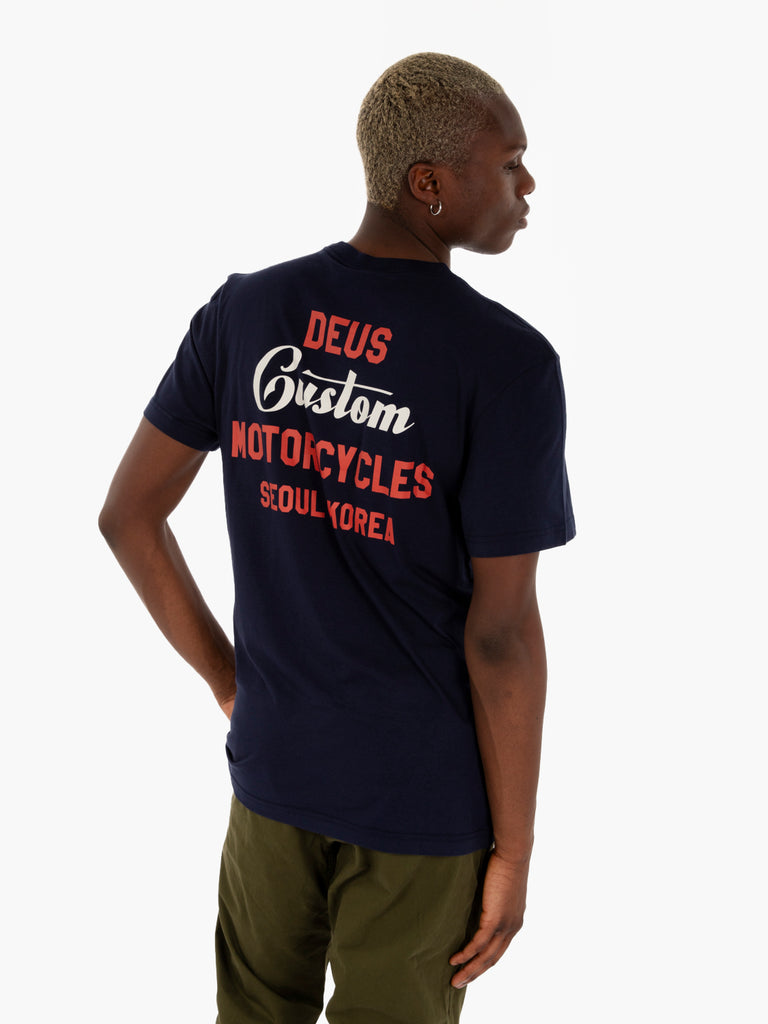 DEUS - T-shirt Time Taker navy