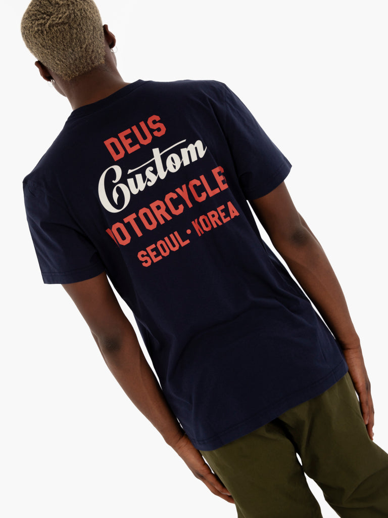 DEUS - T-shirt Time Taker navy