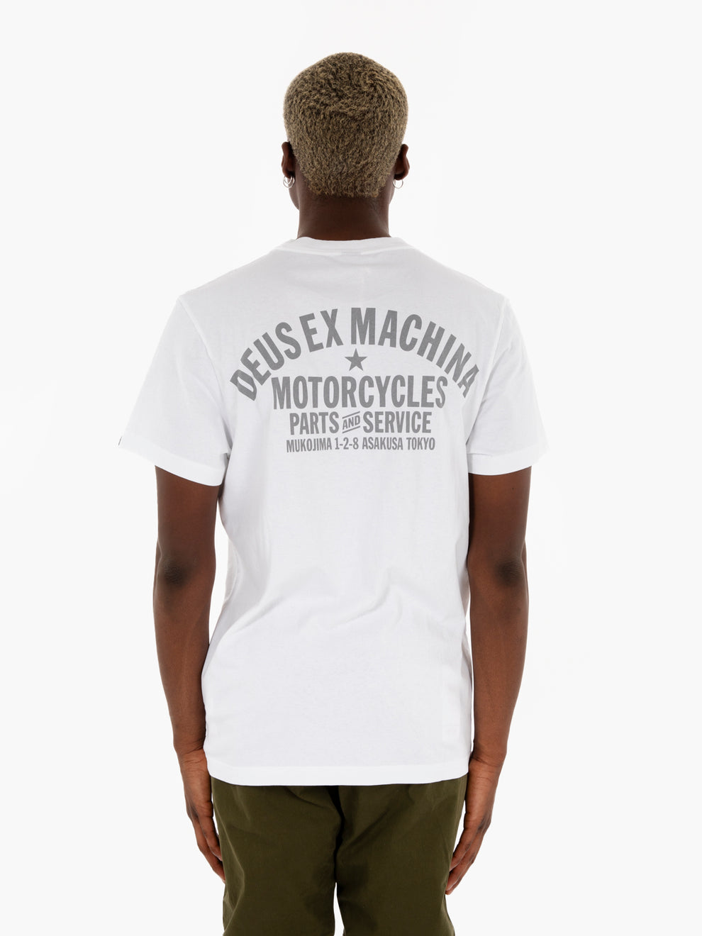 Tokyo address white t-shirt