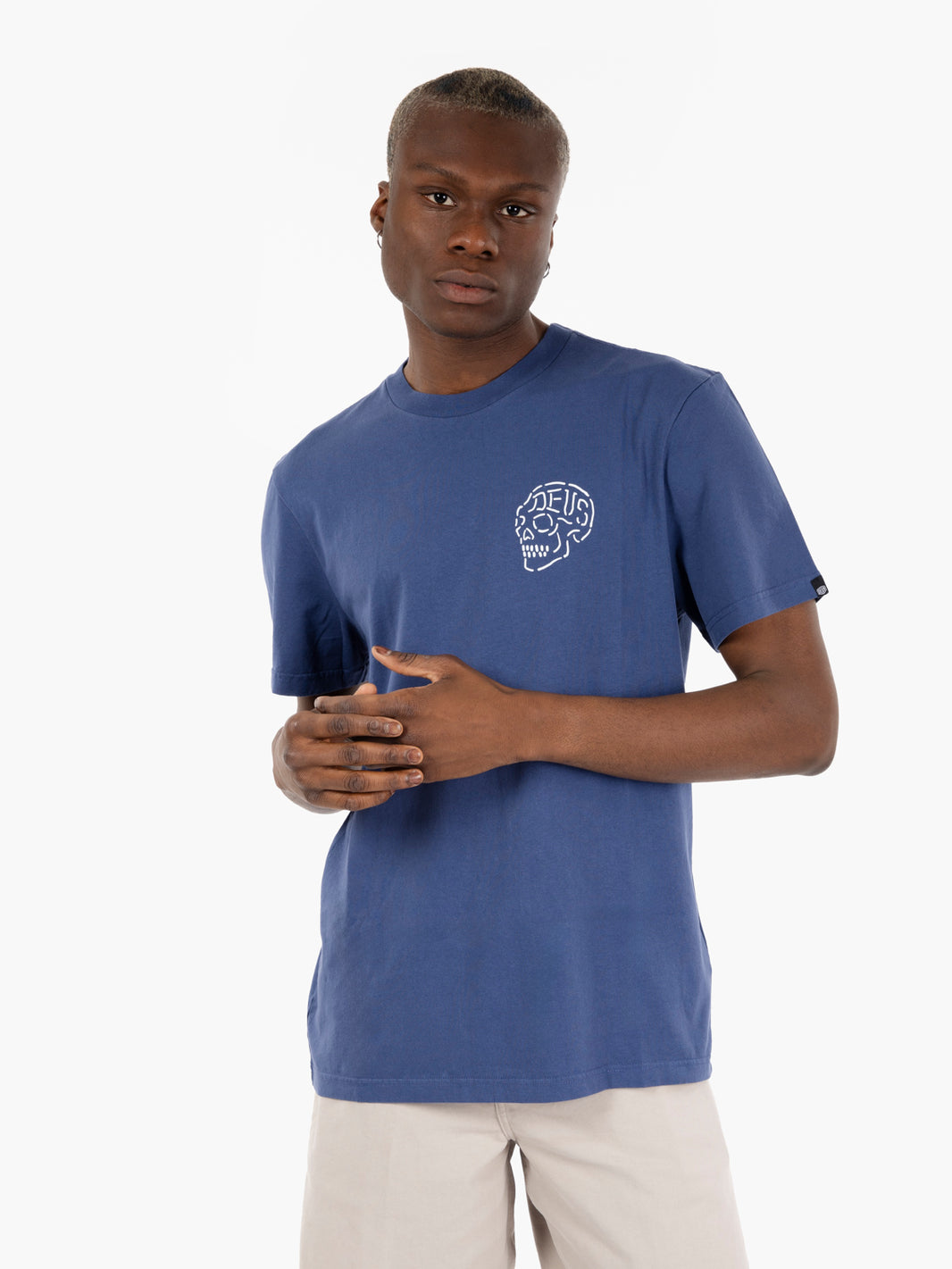 T-shirt Venice skull mechanic blue