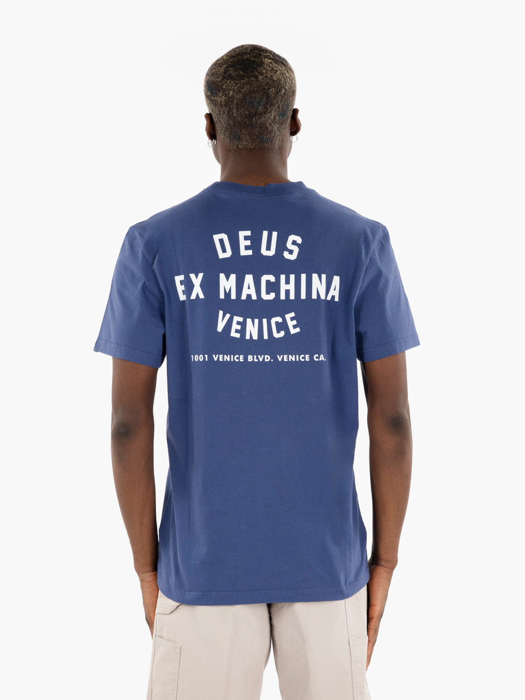 T-shirt Venice skull mechanic blue