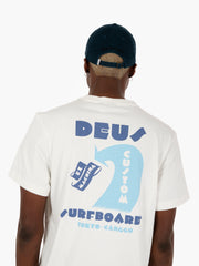 DEUS - T-shirt vintage grafica stampata white / blue