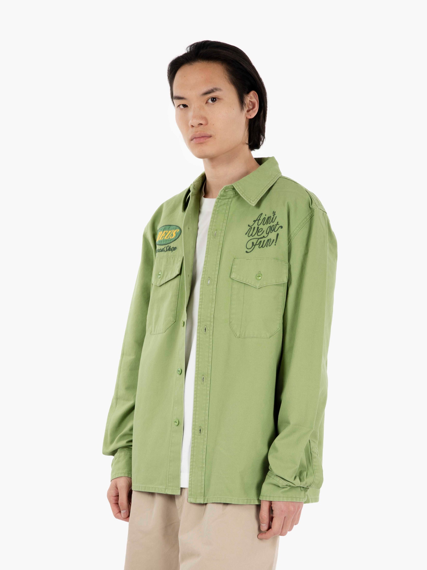 Tin lizzie shirt dirty green