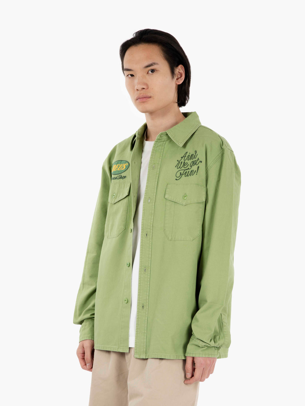 Tin lizzie shirt dirty green