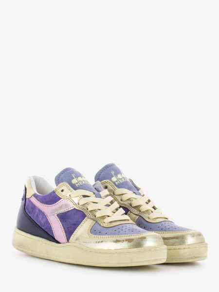 Mi basket low metal pigskin used twilight violet