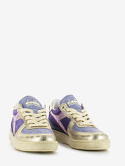 DIADORA HERITAGE - Mi basket low metal pigskin used twilight violet