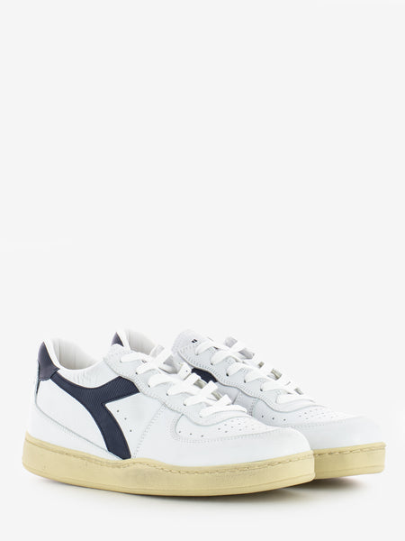 Mi Basket low used white / blue denim