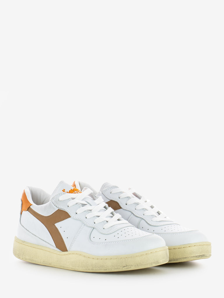 DIADORA HERITAGE - Mi Basket low used white / caramel