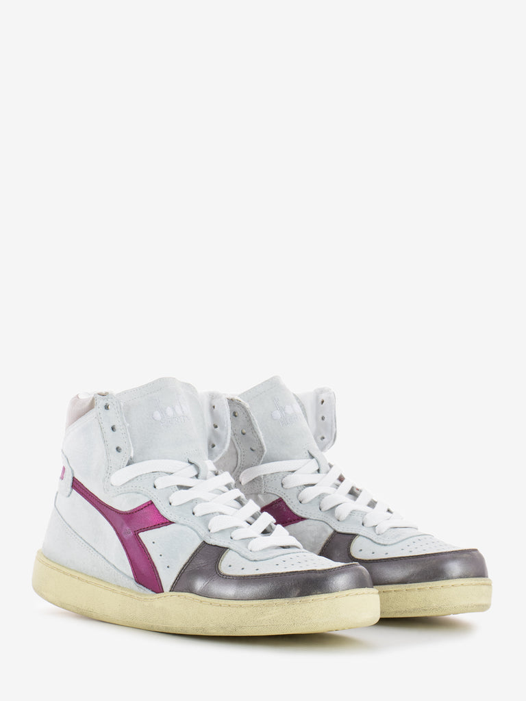 DIADORA HERITAGE - Mi Basket metal pigskin used white / fucsia red